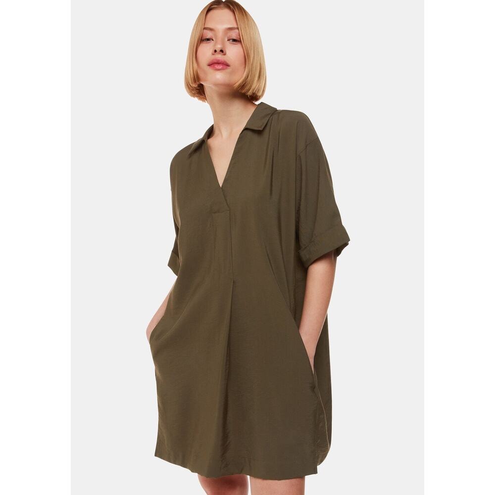 Women’s Whistles Khaki Melanie Shirt Dress Size 12